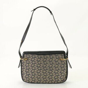 Celine Sulky Leather Canvas Shoulder Bag Tote Handbag